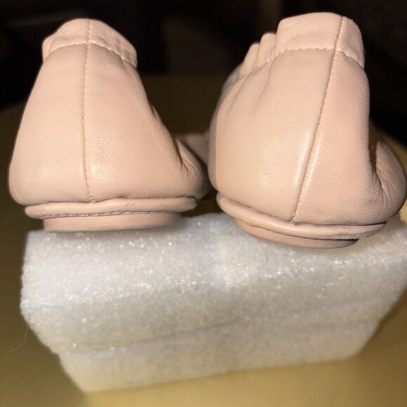 Tory Burch Minnie Travel Ballet Flats  Nude Pink/Tan Size 7.5M Great Condition. - Picture 12 of 12